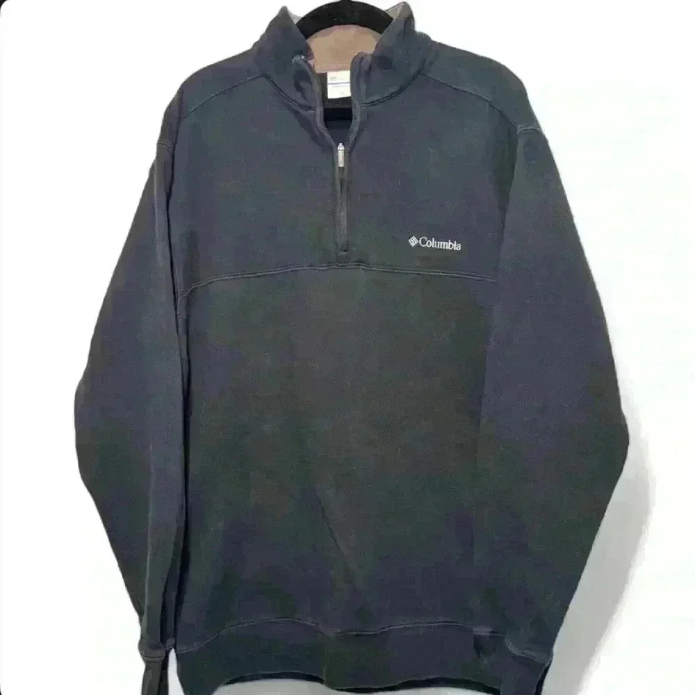 ❗️SOLD ❗️Columbia - Black w Tan Collar quarter- Men’s Medium